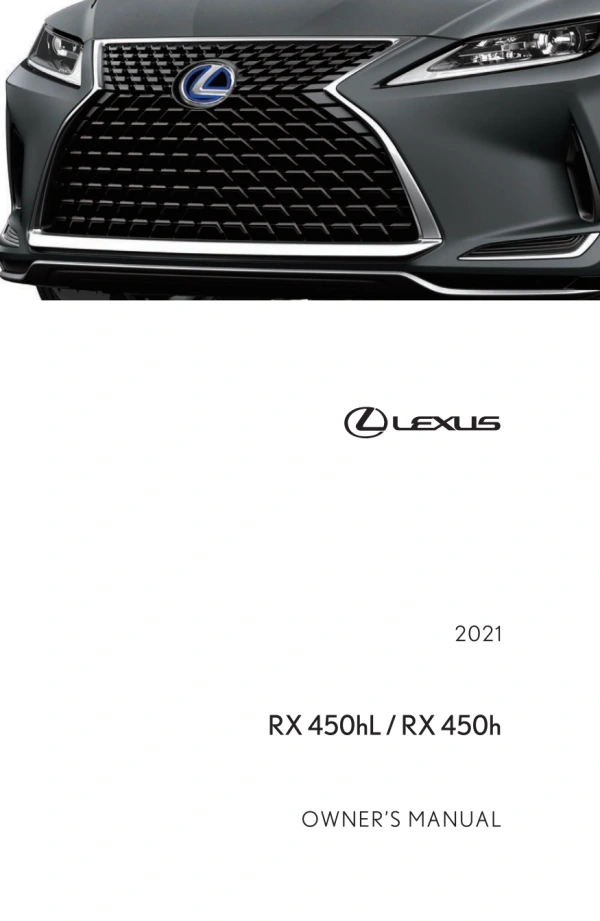 Instrukcja obsługi Lexus RX 450h / RX 450hL — 2021