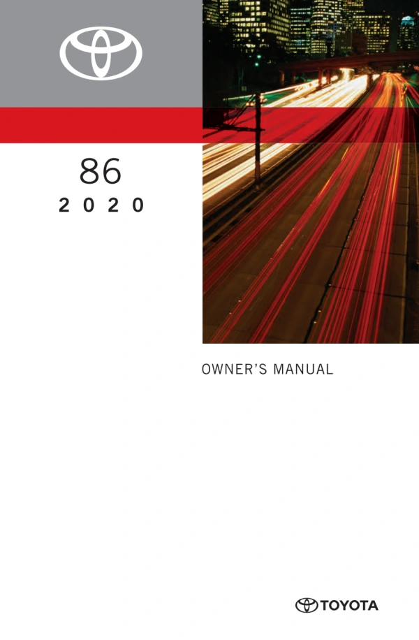 Instrukcja obsługi Toyota 86 — 2020