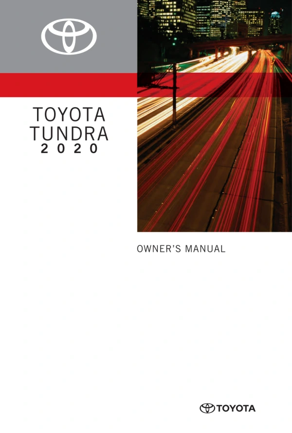 Instrukcja obsługi Toyota Tundra — 2020
