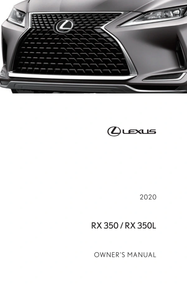Instrukcja obsługi Lexus RX 350 / RX 350L — 2020