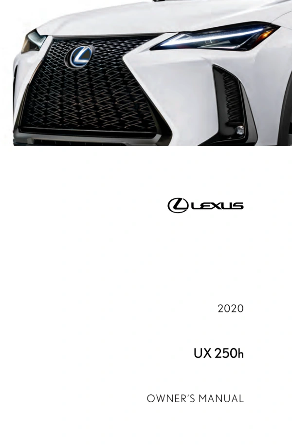 Instrukcja obsługi Lexus UX 250h — 2020