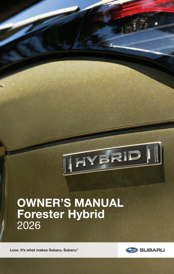 Instrukcja obsługi Subaru Forester Hybrid — 2026
