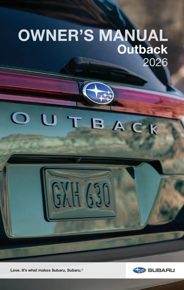 Instrukcja obsługi Subaru Outback — 2026