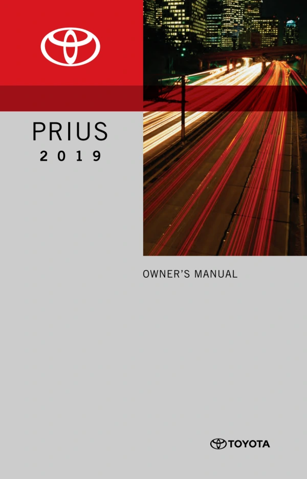 Instrukcja obsługi Toyota Prius — 2019