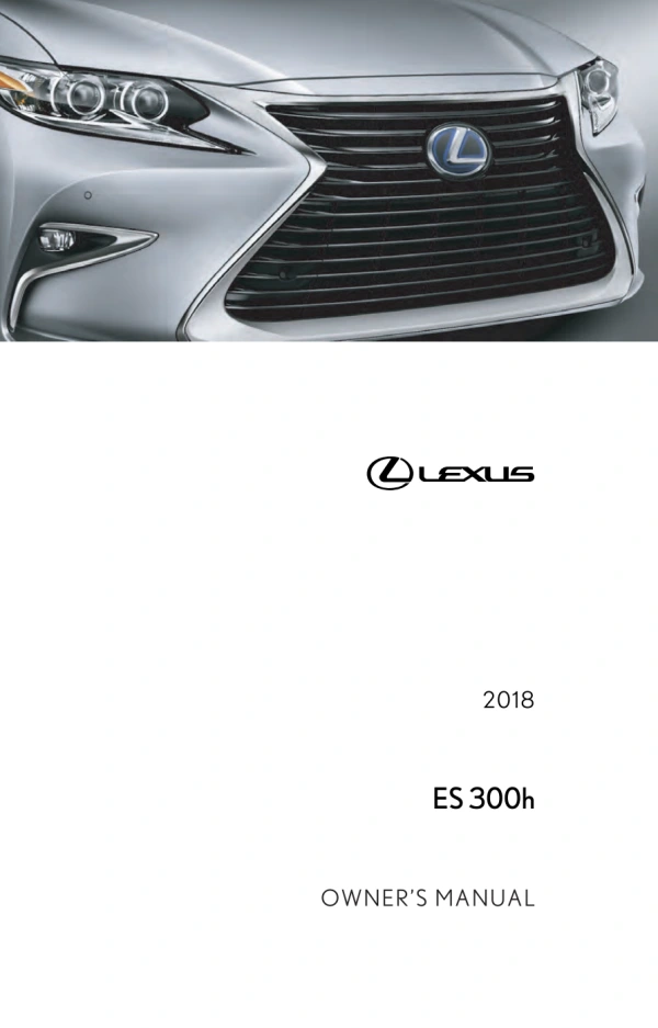 Instrukcja obsługi Lexus ES 300h — 2018