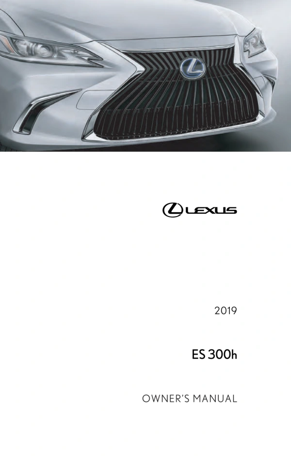 Instrukcja obsługi Lexus ES 300h — 2019