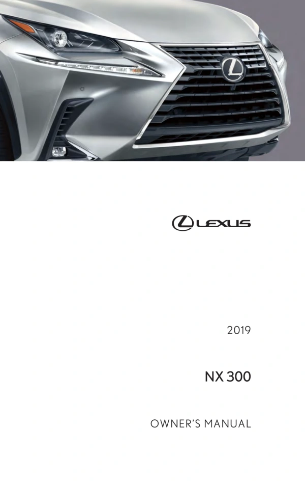 Instrukcja obsługi Lexus NX 300 — 2019