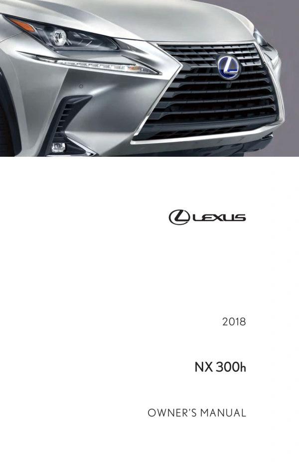 Instrukcja obsługi Lexus NX 300h — 2018