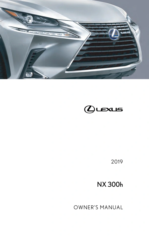 Instrukcja obsługi Lexus NX 300h — 2019