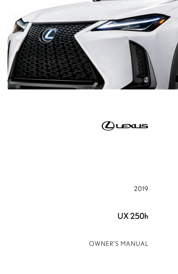 Instrukcja obsługi Lexus UX 250h — 2019