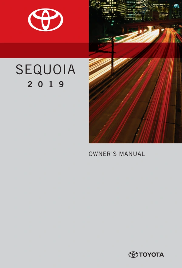 Instrukcja obsługi Toyota Sequoia — 2019