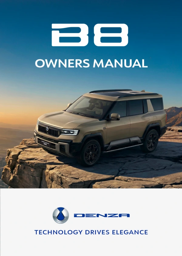 Instrukcja obsługi DENZA B8 — rok aktualizacji PDF 2026