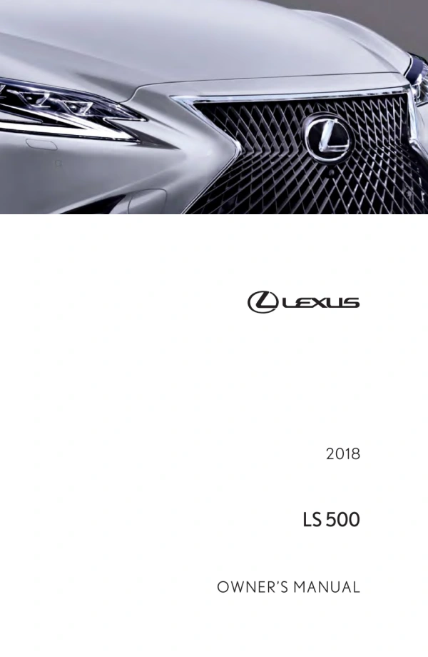 Instrukcja obsługi Lexus LS 500 — 2018