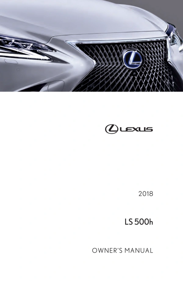 Instrukcja obsługi Lexus LS 500h — 2018