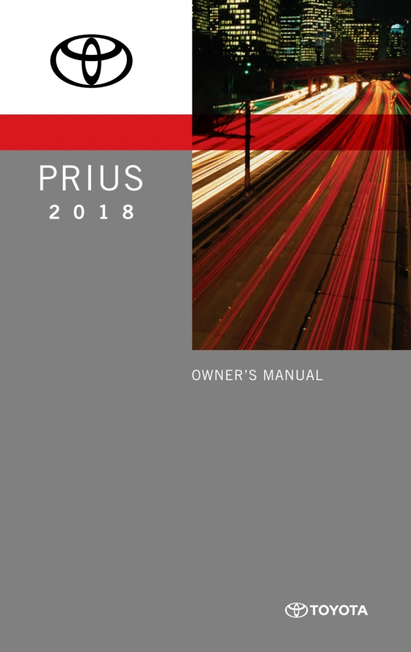 Instrukcja obsługi Toyota Prius — 2018