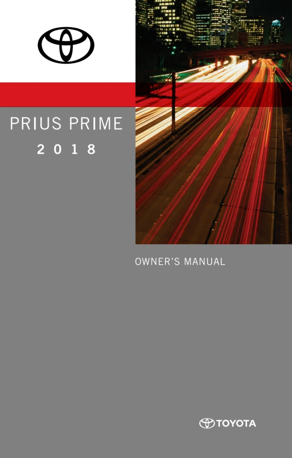 Instrukcja obsługi Toyota Prius Prime — 2018