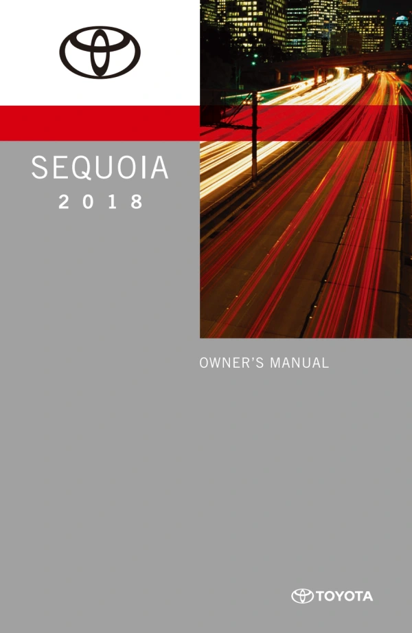 Instrukcja obsługi Toyota Sequoia — 2018