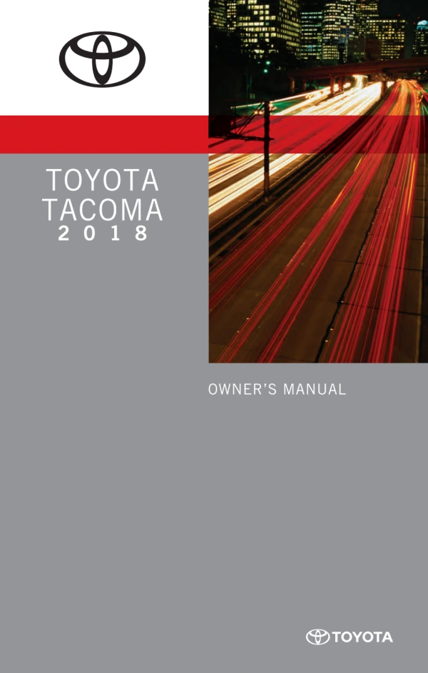 Instrukcja obsługi Toyota Tacoma — 2018