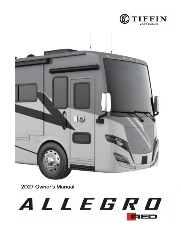 Instrukcja obsługi Tiffin Allegro RED — 2027