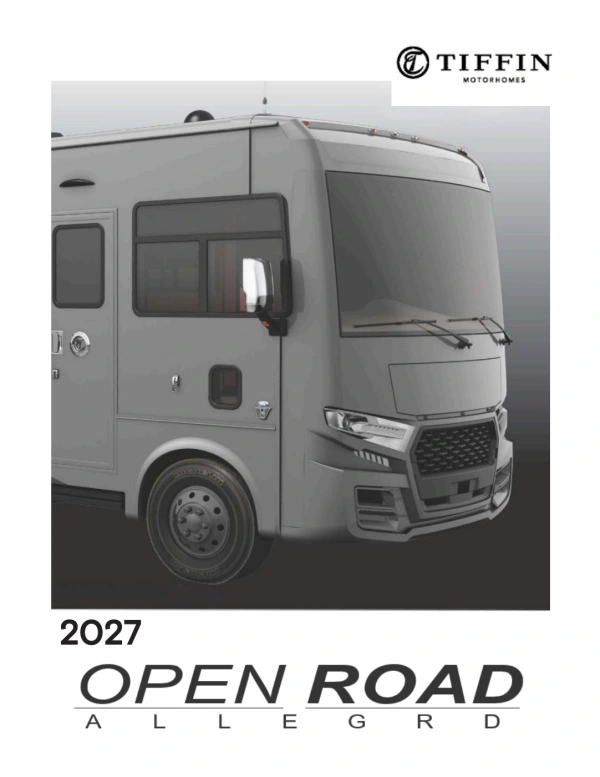 Instrukcja obsługi Tiffin Open Road Allegro — 2027