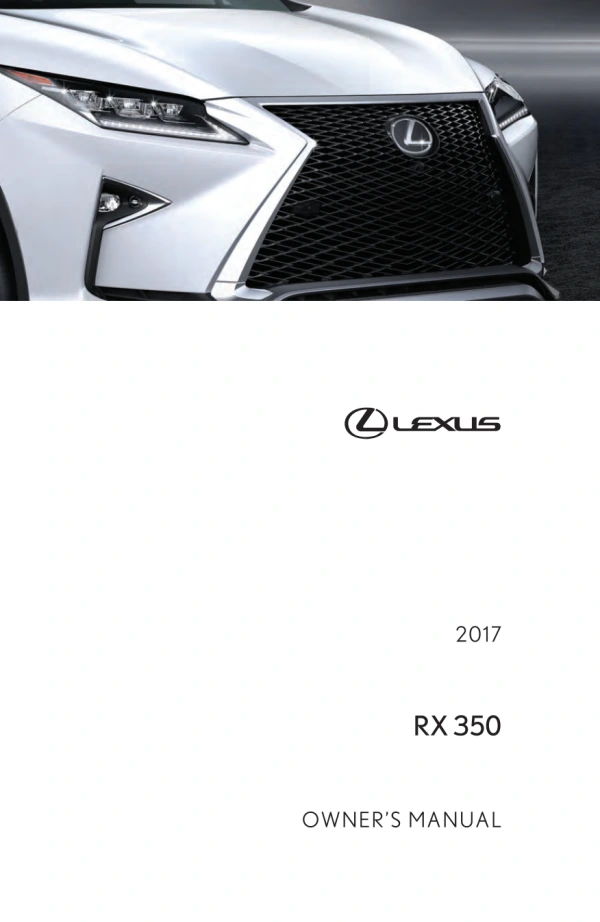Instrukcja obsługi Lexus RX — 2017
