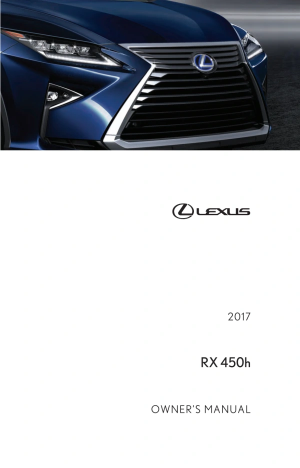 Instrukcja obsługi Lexus RXh — 2017