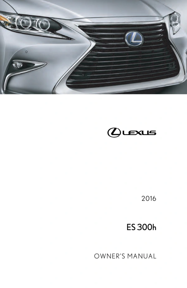 Instrukcja obsługi Lexus ES 300h — 2016