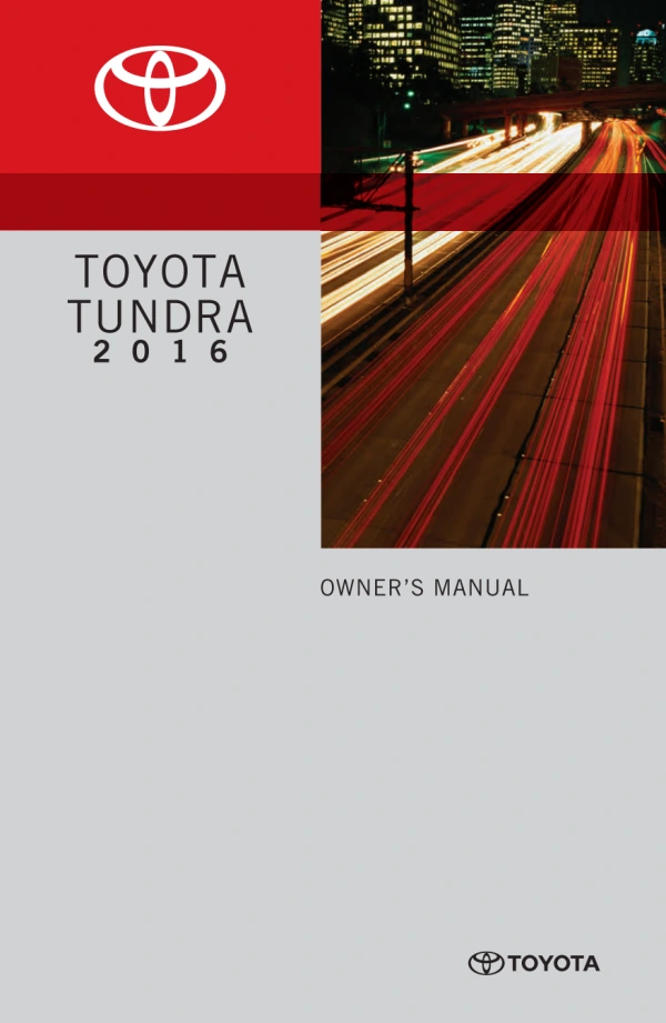 Instrukcja obsługi Toyota Tundra — 2016