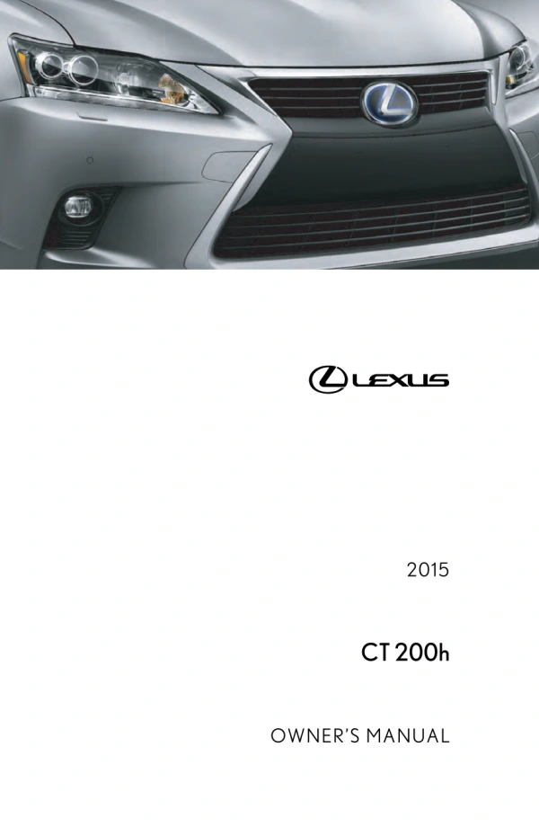 Instrukcja obsługi Lexus CT 200h — 2015