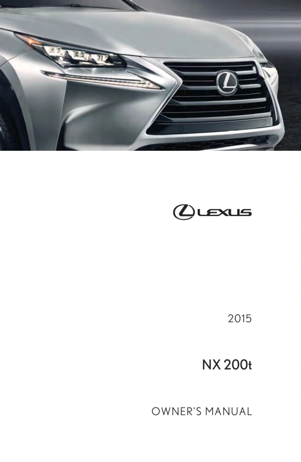 Instrukcja obsługi Lexus NX 200t — 2015