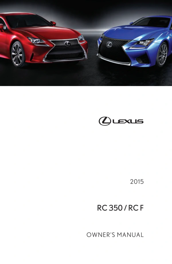 Instrukcja obsługi Lexus RC — 2015