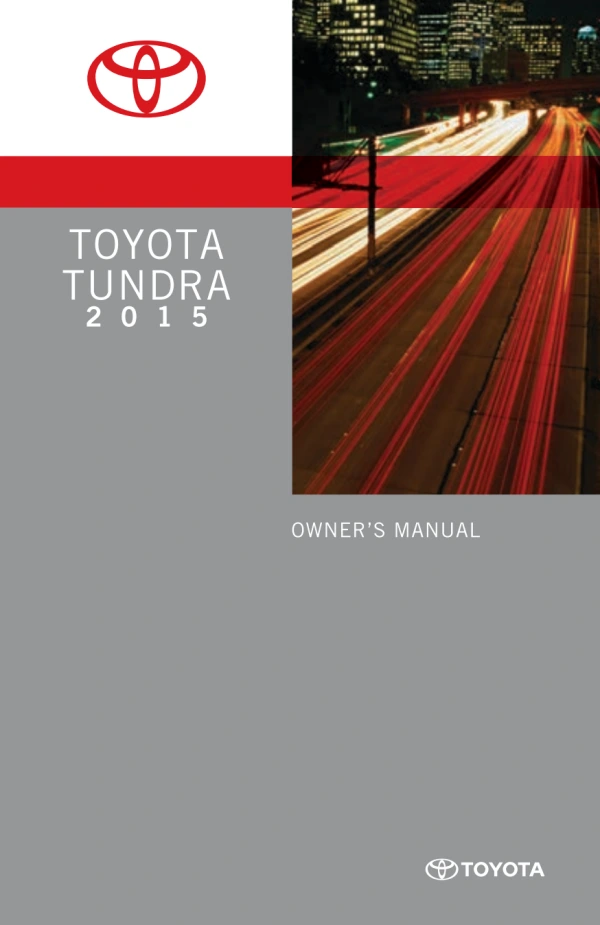 Instrukcja obsługi Toyota Tundra — 2015