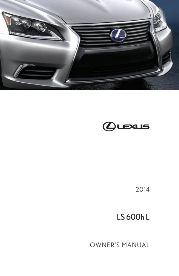 Instrukcja obsługi Lexus LS 600h L — 2014