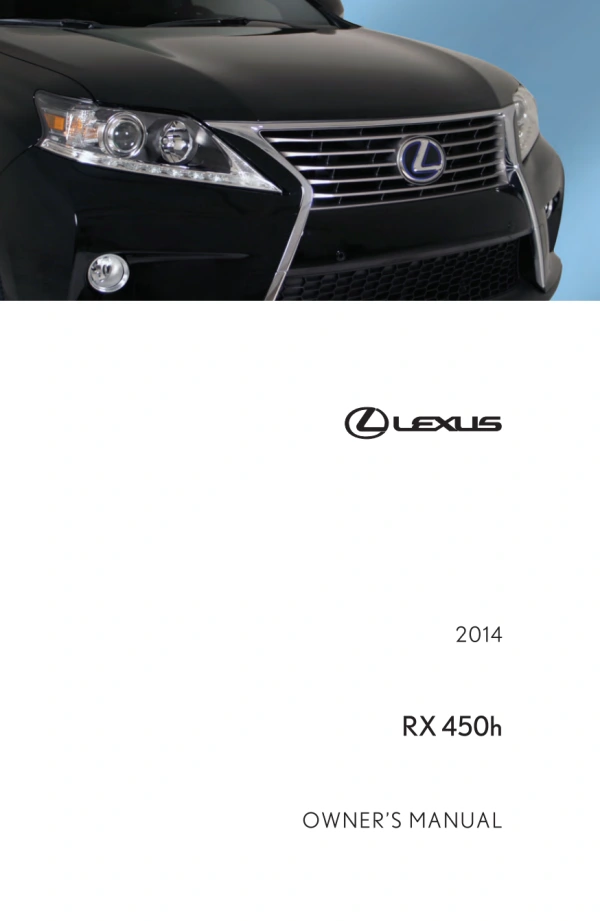 Instrukcja obsługi Lexus RX 450h — 2014
