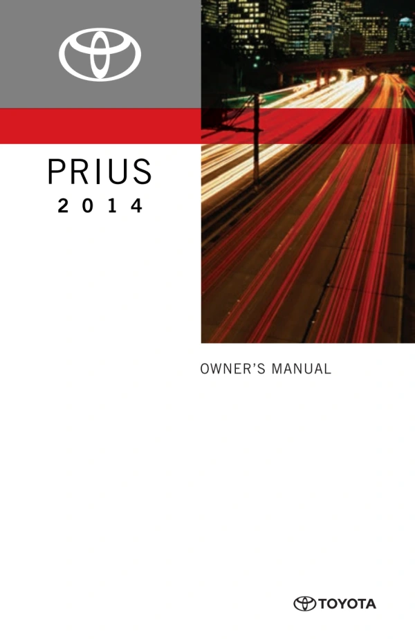 Instrukcja obsługi Toyota Prius — 2014