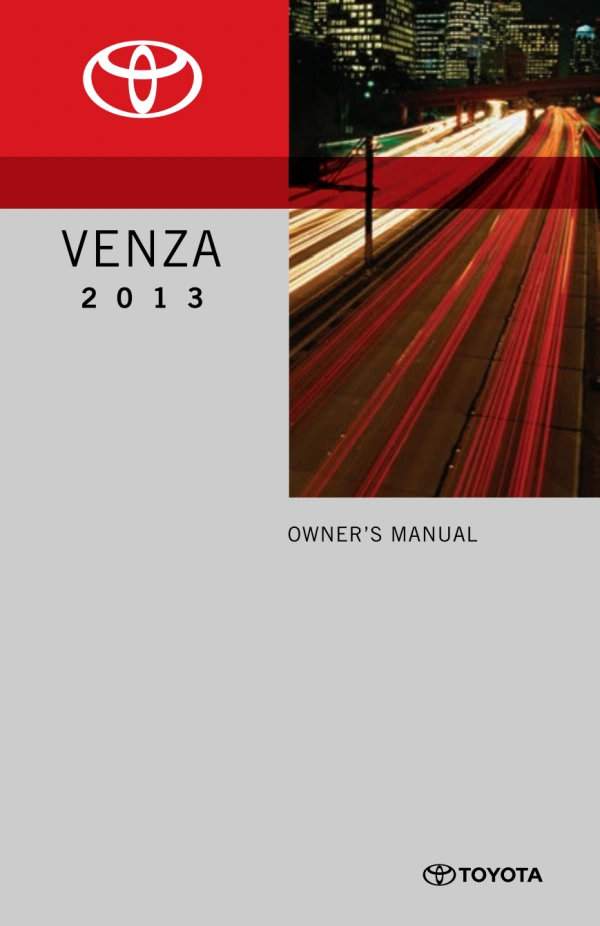 Instrukcja obsługi Toyota Venza — 2013