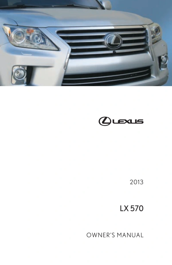Instrukcja obsługi Lexus LX 570 — 2013