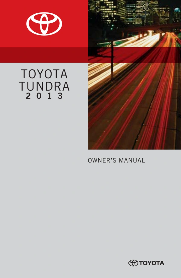 Instrukcja obsługi Toyota Tundra — 2013