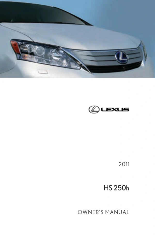 Instrukcja obsługi Lexus HS — 2011