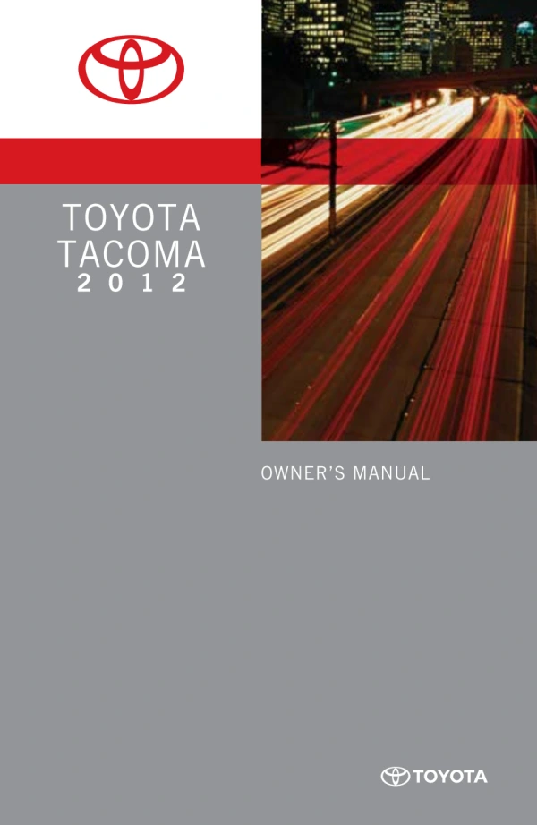 Instrukcja obsługi Toyota Tacoma — 2012
