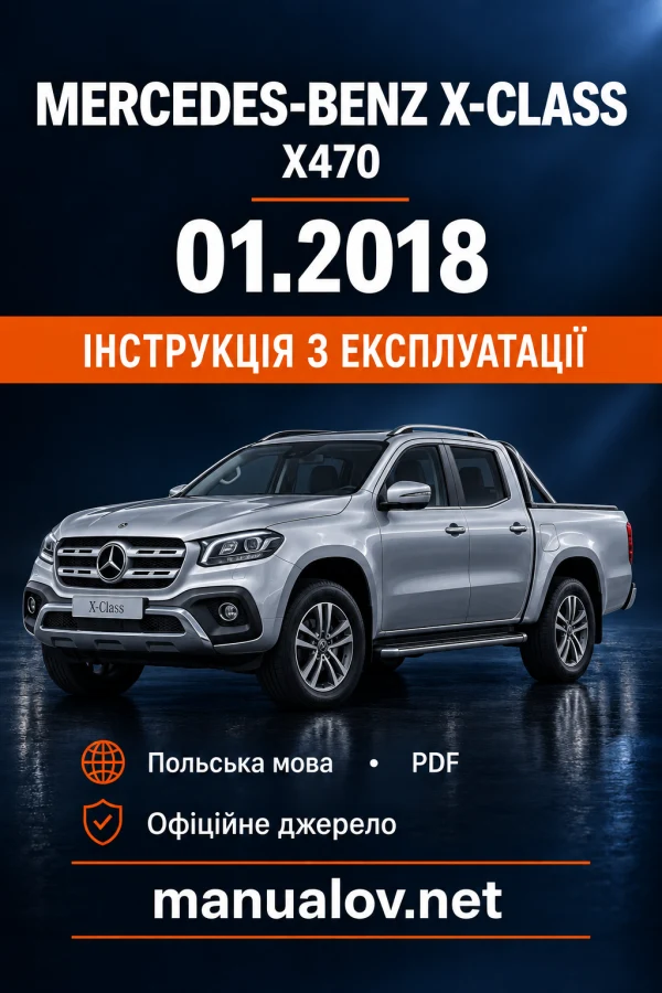 Instrukcja obsługi Mercedes-Benz X-Class X470 pickup — wydanie 01.2018