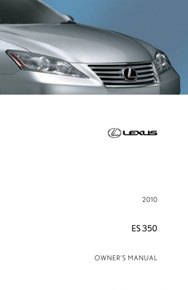 Instrukcja obsługi Lexus ES — 2010