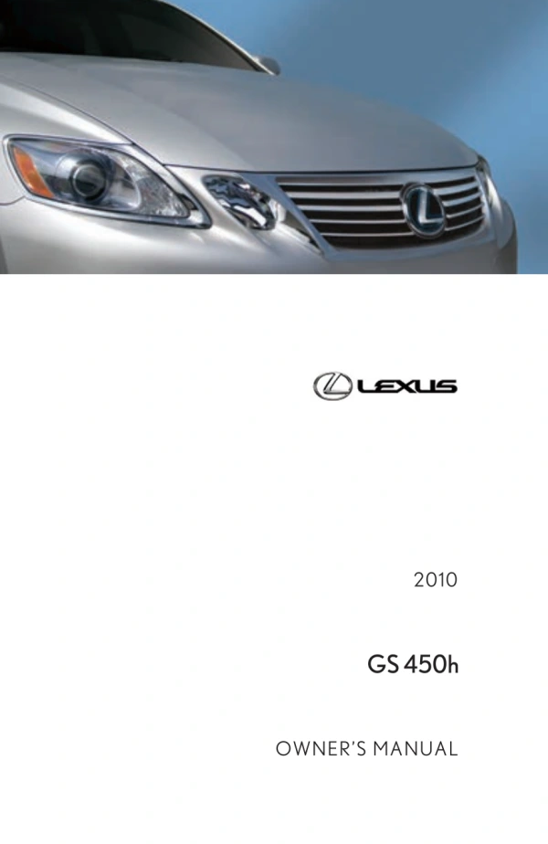 Instrukcja obsługi Lexus GS 450h — 2010