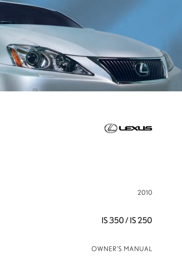 Instrukcja obsługi Lexus IS — 2010