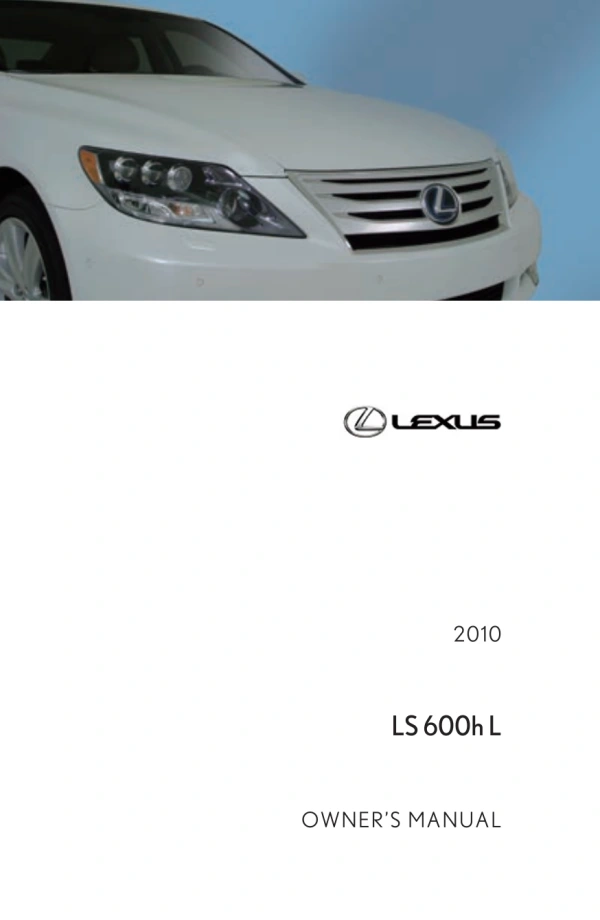 Instrukcja obsługi Lexus LS 600h L — 2010