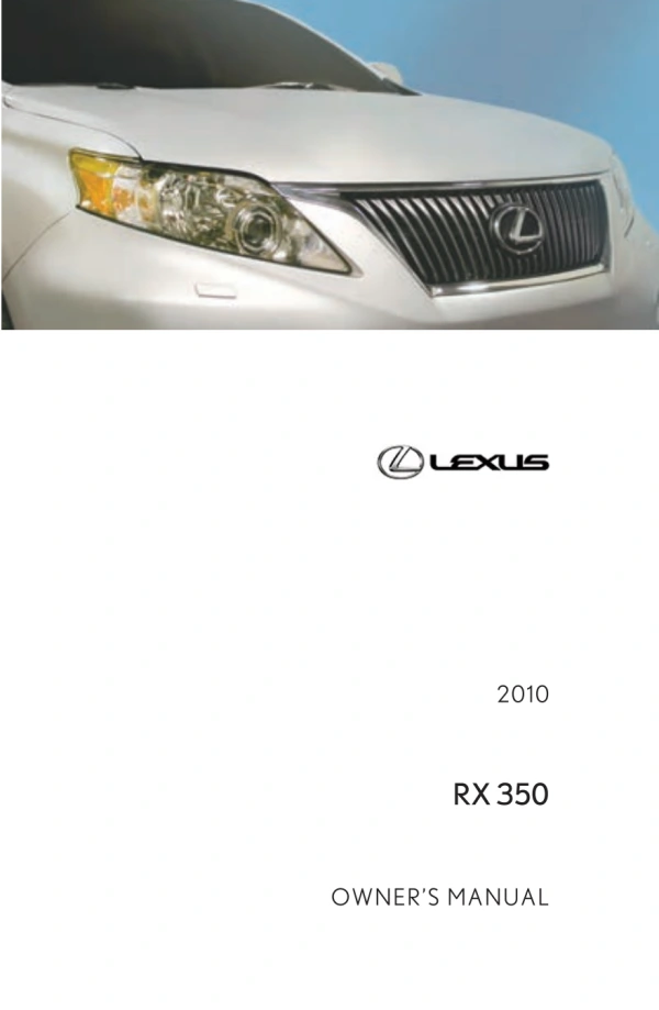 Instrukcja obsługi Lexus RX — 2010