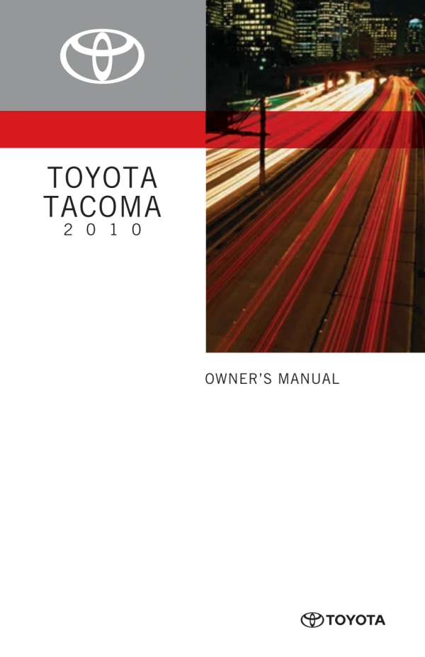 Instrukcja obsługi Toyota Tacoma — okres zastosowania 2010