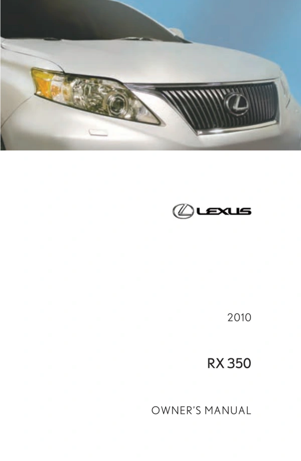 Instrukcja obsługi Lexus RX — 2010