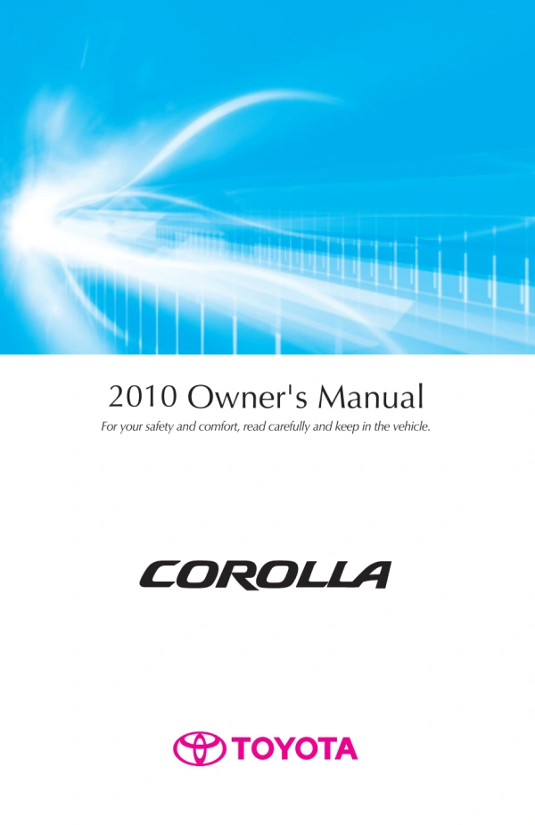 Instrukcja obsługi Toyota Corolla — 2010