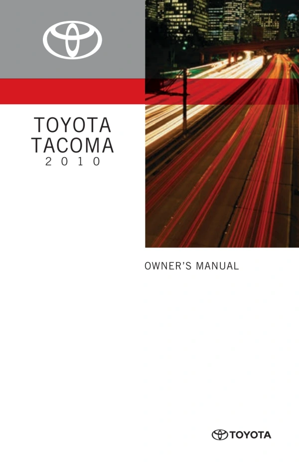 Instrukcja obsługi Toyota Tacoma — okres zastosowania 2010